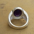 thumbnail image 6 of Inisha Creation Sterling Silver Amethyst Ring: Handmade Cocktail Style, Mens Jewelry, 6 of 8