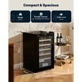 thumbnail image 7 of Upstreman 24 Bottle Wine Cooler Refrigerator, Freestanding Wine Chiller Compressor Wine Refrigerator with Glass Door, Touch Control & LED Light, 41-68°F Temperature Control, Black W24, 7 of 7