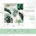 thumbnail image 4 of Green Leaf Mid Century Tropical Bohemian Shower Curtain for Bathroom Boho Abstract Plant Botanical Bathroom 60Wx72L Inches Palm Curve Minimalist Colorful Bath Accessories Art Home Decor Fabric, 4 of 6