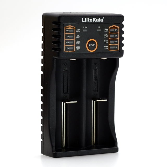 Liitokala Lii-202 18650 26650 16340 14500 Cargador 5V 2A Entrada NiMH Batería de litio Cargador inteligente tholdsy DZ2199-00B