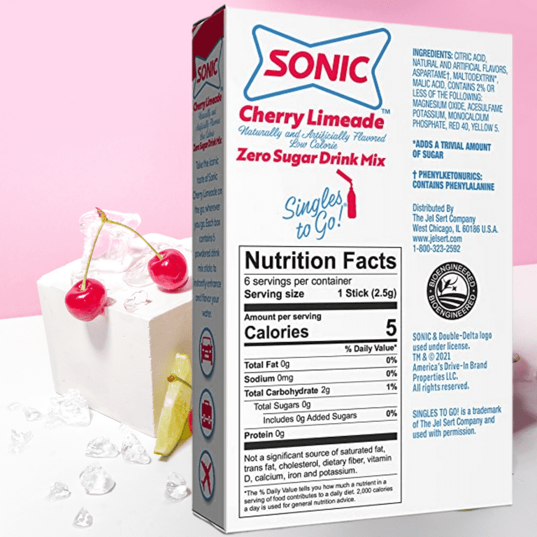 Sonic Cherry Limeade Singles to Go Powdered Drink Mix, 12 Total