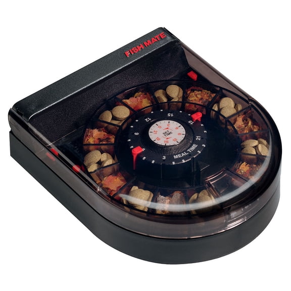 Fish Mate F14 Aquarium Fish Feeder 14 Meal Automatic Aquarium Fish Feeder