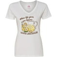 thumbnail image 3 of Inktastic When Life Gives You Lemons, Make Lemonade Women's V-Neck T-Shirt, 3 of 5