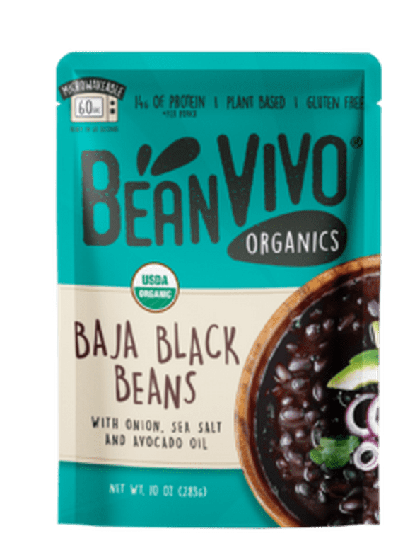 Bean Vivo Organic Baja Black Beans, 10 oz. Pouch