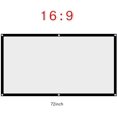 thumbnail image 1 of Écran de Projection Blanc 16:9, Rideau Projecteur Pliable Portable 60-120 Pouces Sans Plis, Projection Avant/arrière, 1 of 5