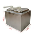 thumbnail image 2 of 2 Compartments Silver +White Sauce Dispenser Pump 2L Condiment Pump Station for Homes Kitchens Cafeterias, 2 of 13