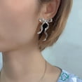 thumbnail image 3 of Bow Earrings for Women Trendy Stuff Cute Bow Pearl Drop Dangle Earrings Bowknot Stud Wedding Party Daily Jewelry Accessory Gifts, 3 of 13