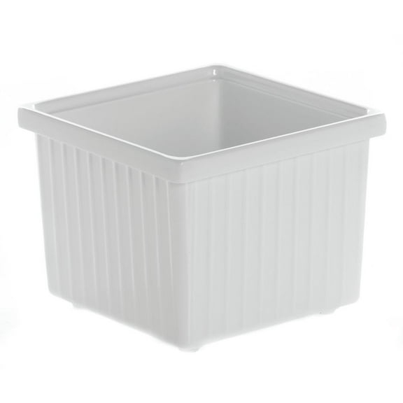 HUBERT® Garnish Bowl Square White Melamine - 6" L x 6" W x 4 3/4" H