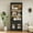 2 Glass Doors+Black, variant on Euroco 83.4"Tall Bookshelf with 3 pieces LED Lighting, Modern Bookcase with 2 Glass Doors and 1 Drawer,Storage Bookcase with Open Shelves for Living Room,Home Office,Black