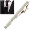 thumbnail image 3 of Men Formal Fashion Business Alloy Metal Silver Simple Necktie Tie Pin Bar Clasp Clip Tie Pins Silver Bar Pinch Clip - Men'S Formal Business Silver Geometric Tie Clip, Barrettes, Back to School, Wed, 3 of 4