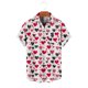 thumbnail image 4 of Ceisia Men Casual Fashion Turndown Collar Stripe Printing Gift Short Sleeve Button Shirt, 4 of 6