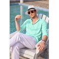 thumbnail image 2 of COOFANDY Men's Long Sleeve Cuban Guayabera Shirt Relax Fit Casual Summer Beach Button Down Shirts, 2 of 6