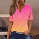 thumbnail image 2 of Camisetas Casuales de Mujer con Cuello en V Camiseta de Color Sólido, Manga Corta Casual Top para el Uso Diario, 2 of 4