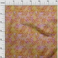 thumbnail image 3 of oneOone Viscose Jersey Pale Orange Fabric Leaves Dress Material Fabric Print Fabric By The Yard 60 Inch Wide, 3 of 7