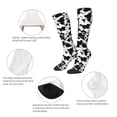 thumbnail image 3 of Rateoe Cow Skin 1 Pattern Women’s Knee High Crew Socks,Trouser Socks Comfortable, Breathable, Moisture-Wicking and Soft, 3 of 6