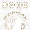 thumbnail image 3 of PLASTICPRO 128-piece Gold Floral Plastic Plates Disposable Heavy Duty Elegant Plate for Party, 7'' & 10'', 3 of 8