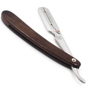 Parker's Walnut Wood Handle Professional Barber Straight Razor & 5 blades