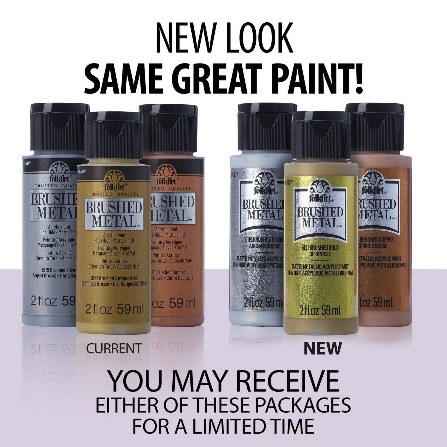 Peinture acrylique métal brossé finition mate FolkArt, 2 oz, Noir
