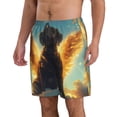 thumbnail image 2 of Sikiie Shorts de Plage pour Hommes Imprimé Chien Nuage Doré, Shorts à Séchage Rapide Haute Élasticité - avec Cordon et Poches Antidérapantes, Adaptés pour Plage, Sports, Vacances-Grand, 2 of 6