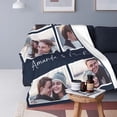 thumbnail image 3 of AISENIN Personalized Photo Blankets Customized Throw Blankets with Picture Birthday Christmas Anniversary Valentines Gift, 3 of 5