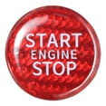 thumbnail image 5 of BINB ROAD Car Ignition Button Cover Carbon Fiber Black Compatible with Audi - Engine Start Stop Button Cover Trim for A4 A5 A6 A7 Q3 Q5 Q7,Red, 5 of 9