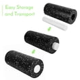 thumbnail image 2 of M Buder 2pcs Soft and Hard Yoga Foam Roller Set for Exercise, Fitness, Physical Therapy, Deep Tissue and Muscle Massage, 13-inch Dual High Density and Gentle Relief EVA Rollers, Black and White, 2 of 3