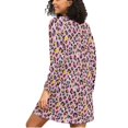 thumbnail image 2 of joogoo Colorful Leopard Women's Long Sleeve Nightgown Sleepwear S, 2 of 8