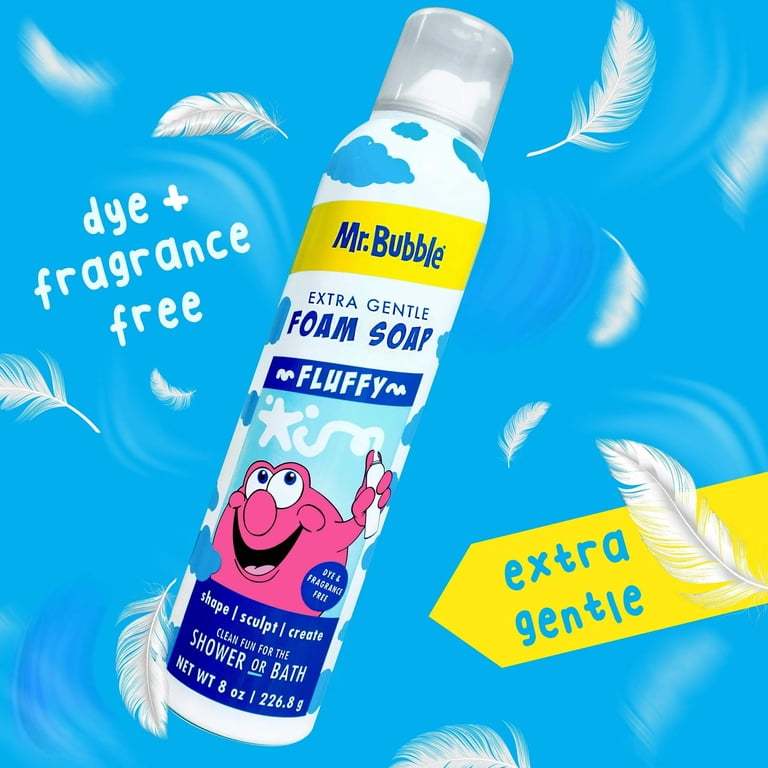 Mr. Bubble Extra Gentle Kids Foam Bath Soap, Unscented