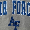thumbnail image 3 of Men's Colosseum Heathered Gray Air Force Falcons Arch & Logo Sweatshirt, 3 of 4