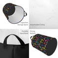 thumbnail image 2 of Fotbe Colorful Palms Cesto de Ropa con Asas, Cesto Impermeable de Gran Capacidad, Bolsa de Lavado para Dormitorio, Cesto de Ropa con Ruedas y Asas-Small, 2 of 6