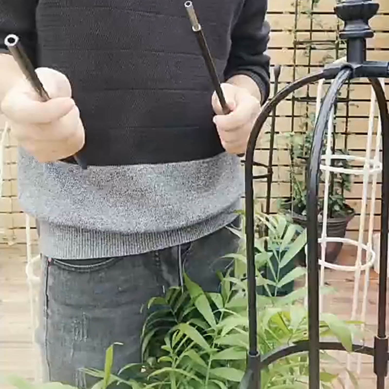 Garden Trellis Plant Support Cages Plant Cages & Supports for Vine Crop Green Plant Support Rings Bracket Plant Trellie