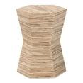 thumbnail image 3 of bali & pari Idana Bohemian Woven Grasscloth Hourglass End Table, 3 of 7