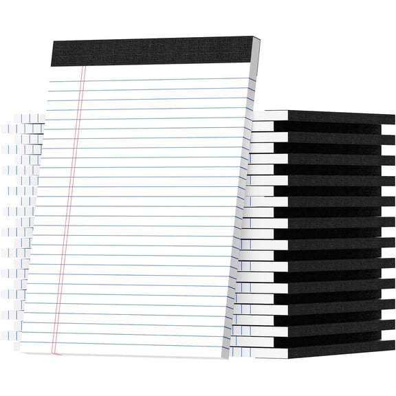 NeoMart-Legal Pads 8.5 X11.75, Narrow Ruled Notepads, 24 Pack, 30 Sheet/Pad, White Legal Pads, Tear Off Notepad, Perforated Writing Pad, Notebook Paper College Ruled, Notepads for Office Home Notepad