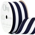 thumbnail image 2 of Offray Ribbon, Navy and White Stripes 1 1/2 inch Grosgrain Ribbon, 9 feet, 2 of 6