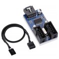 thumbnail image 2 of Wweixi Motherboard USB 9pin Header Module Card Mainboard 1 to 2 Converter Splitter Board Desktop PC Hub Connector Accessories, 2 of 8