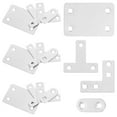 thumbnail image 4 of 22 Uds. Placas de reparación rectas y planas de acero inoxidable para muebles de madera, soportes de esquina resistentes para reparación y unión, 4 of 6