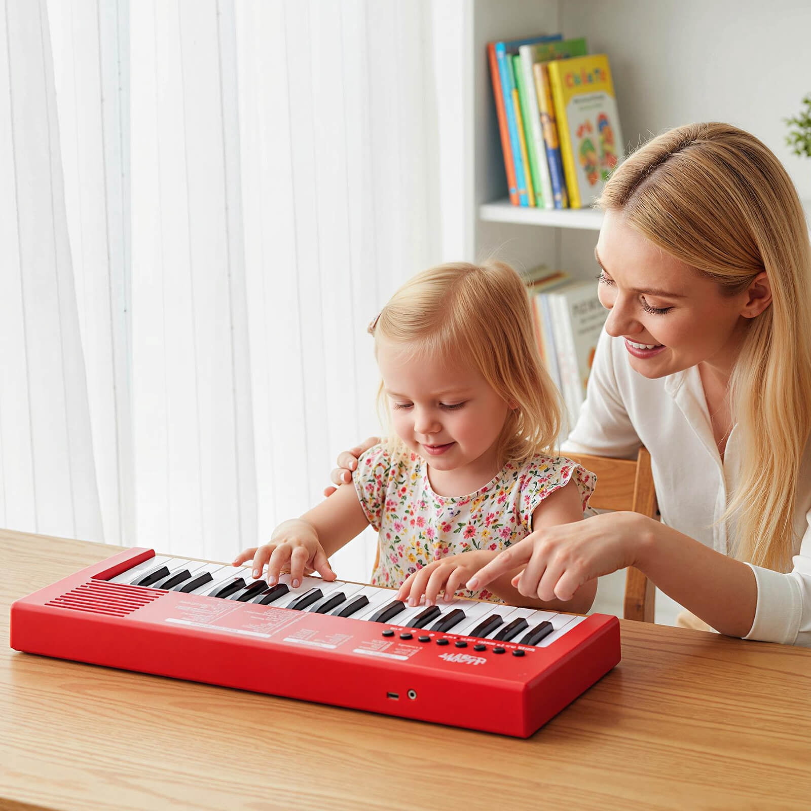 Infans Kids Piano Keyboard w/8 Rhythms 8 Tones 22 Demos for 3+ Years Old Boys & Girls