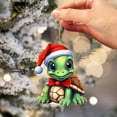 thumbnail image 5 of CoreLiving Frog Ornaments for Christmas Tree, Funny Animal Themed 2 Side Printed Flat Acrylic Keepsake, Xmas Hanging Decor for Holiday Home Party Festive Decorations, 5 of 5