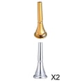 thumbnail image 1 of Boquilla de trompa Sunnimix Aleación de cobre 26x66 mm Plata Oro, 1 of 8