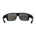 thumbnail image 4 of Locs Large Wrap Rectangle Color Mirror Gangster Plastic Sunglasses Black Blue Mirror, 4 of 4