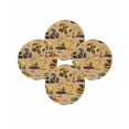 thumbnail image 7 of 13 Inch Round Placemats Set of 4, Construction Truck Non Slip Heat Insulation PP Table Mats, Cartoon Grips and Bulldozers Turmeric Washable Place Mats for Kitchen Dining Party Table Decor, 7 of 7