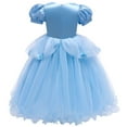 thumbnail image 3 of HAWEE Toddler Girls Princess Blue Costumes Halloween Dress up Fancy Gown for Cosplay Party, 3 of 8