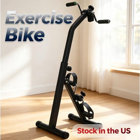 Fompes Adjustable Fitness Equipment,Exerciser Bike for Seniors, Arm Leg Hand and Knee Elderly Exercise Equipment,Black Sitting Home Exercise Machine for Total Body