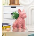 thumbnail image 4 of Pink French Bulldog Vase with Decorative Greens, 4 of 5
