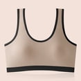 thumbnail image 6 of Yufatyle Wire Free Bras with Support and Lift Gathering Seamless Colorblock Underwear Sports Bras for Women High Support Coffee Workout Yoga Sports Bras,M-XL, 6 of 7