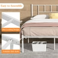 thumbnail image 4 of VECELO Set of 2 Twin Bed Frame with Headboard & Footboard, Metal Platform Bed Frame, No Box Spring Needed, White, 4 of 8