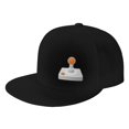 thumbnail image 1 of DouZhe Flat Brim Cap Snapback Hat, Game Joystick Controller Prints Adjustable Black Adult Baseball Cap, 1 of 6