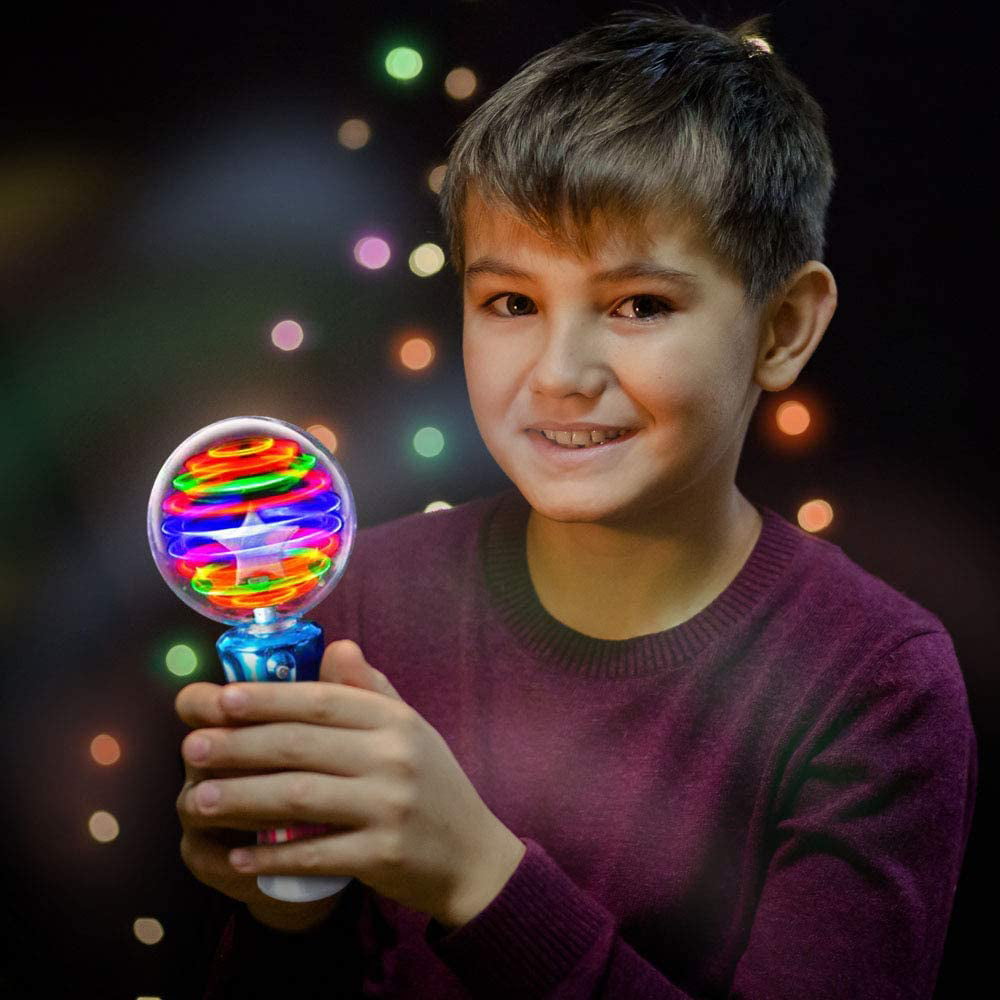 Flashing LED Magic Wand 7.5 Inch Light Up Magic Ball Toy Wand for Kids 