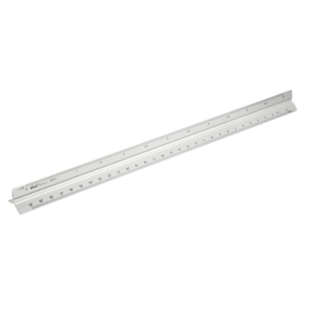 Scale Ruler 30cm Aluminum Alloy Engineer Triangular Scale Architect