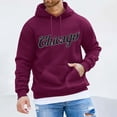 thumbnail image 2 of CONFREE Mens Hoodies City Letter Prints Hoodies For Men Graphic Long Sleeve Casual Pullover Hooded Sweatshirts With Pockets, 2 of 4